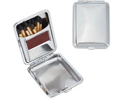 Allecto Plus - Metalen wedstrijddoos van roestvrij staal, mini-opslag voor kamperen buitenshuis