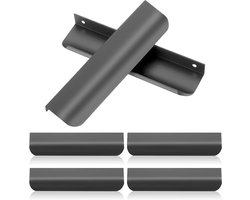 Allecto plus - Meubelgrepen voor keukenkasten - 6 stuks grijs met schroeven