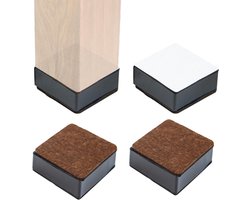 Allecto Plus - Meubelverhoger van koolstofstaal 3 cm hoog - zelfklevende meubellifter voor stoelen, kasten, bedden, tafels - set van 4 stuks