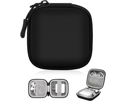 Allecto Plus - Mini-kabeltas voor elektronica accessoires, waterdichte kabelorganizer tas voor USB en powerbank, zwart design.