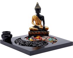 Allecto plus - Mini tuinset met Japans Yin Yang Feng Shui thema voor meditatie en thuiskantoor, inclusief helende stenen