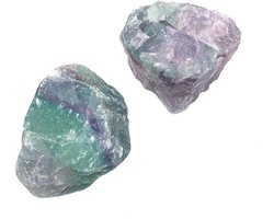 Allecto plus - Natuurlijke Fluoriet Kristal Stenen - 2 Stuks - Decoratie voor Thuis en Aquarium - Minerale Specimen