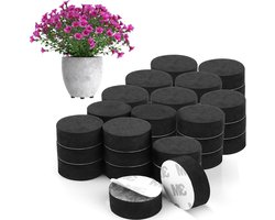 Allecto plus - Onzichtbare Pot Voeten (40 Stuks) - Zwarte Bloempot Verhogers – Non-Slip Pads met Sterke Plakband - Voor Medium en Grote Potten - Binnen en Buiten Planten oppotsysteem