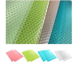 Allecto plus - Op maat te snijden keukenmatten voor koelkast en lades - set van 8 stuks - antislip - placemats - 4 kleuren - 45 x 29 cm