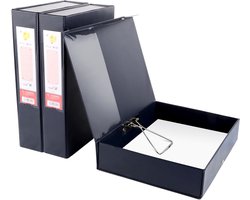 Allecto plus - Opbergdozen van A4 formaat voor kantoor en school nodig? Denk dan aan deze 3 stuks archiefdozen zwart met sluitveer en deksel. Organiseer je A4-ordners en documentenboxen met gemak!