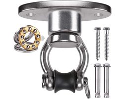 Allecto Plus - Ophangbeugel Plafond Hout/Beton 360° Draaibaar voor Hangmat Schommel Hangschroef Bout Hardware Metalen Ovale Beugel Lager Set voor Binnen Buiten Speeltuin Stoel Yoga Touw Bokszakken 900lbs.