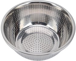 Allecto Plus - Plantaardige Wasmand RVS Buurtoren Keuken Huishoudelijk Zilver 30 cm