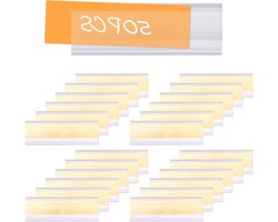 Allecto Plus - Plastic Labelhouders (50 stuks) - Zelfklevende Doorzichtige Houder voor Labels - Zelfklevende Prijskaarthouders - Voor Kasten en Opbergdozen