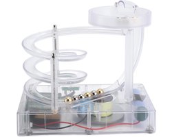 Allecto Plus - Prachtige Rolling Ball Kinetic Art Sculptuur voor Tafelblad - Elegante en Non-stop Perpetual Motion Machine voor Interieur - Decoratief Kunstobject met Bewegende Bal - Modern Design (duidelijk)