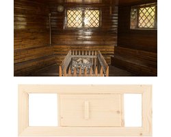 Allecto plus - Rechthoekig Houten Ventilatierooster voor Sauna en Stoombad met Ventilatie - Accessoire voor Optimale Luchtcirculatie in Sauna's - Ontspanning en Verfrissing tijdens Stoombadsessies