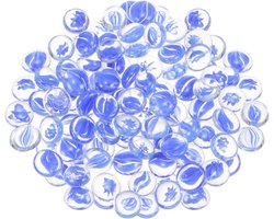 Allecto plus - Reflecterende vazenvulling vuurkorven en aquarium - 1000 g helder blauw