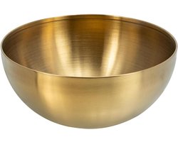 Allecto Plus - Roestvrij Staal Mengkom 15cm - Kleine Kom voor Soep, Granen en Salade - Koreaanse Keuken - Goud-Kleurig Voedsel Container