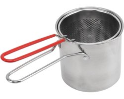 Allecto Plus - Roestvrijstalen Diepe Koekenpan | Duurzaam | Gemakkelijk te Wassen | Grote Capaciteit | Keukenaccessoire