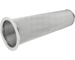 Allecto Plus - Roestvrijstalen Koud Koffiezetapparaat Filter - Ideaal voor Cold Brew Koffie en Thee - Treksterkte Koud Koffiezetapparaat - 304 Roestvrij Staal - Witte Rubberen Ringen - Geschikt voor Fruitdranken - Afmetingen 8 * 21cm