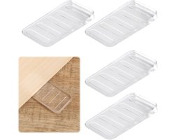 Allecto Plus - Rubber Deurwiggen voor Meubels - Antislip Deurstopper Wig voor Badkamer, Balkon, Tafels, Laden, Toiletten - Set van 4