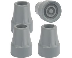 Allecto Plus - Rubberen Voetjes voor Krukken, 4 Stuks, 19 mm - Antislip Bescherming voor Wandel- en Trekkingstokken