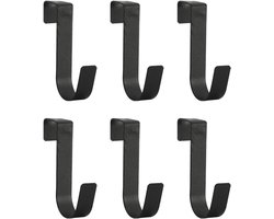 Allecto Plus - RVS waterdichte handdoekhaken voor frameloze glazen deuren - Set van 6 stuks - 21 cm - Badkameraccessoires - Ophangen handdoeken - Badjassen & kleding opbergen