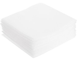 Allecto plus - Schuimrubberen verpakkingstassen, 50 stuks 18 x 18 cm, luchtkussenfolie, kussens, schuim, verpakkingsmateriaal - Wit - voor servies, meubels, glazen, kopjes, verhuizingen.