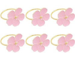 Allecto plus - Servetringhouder set met bloemen voor tafeldecoratie bij feestelijk diner