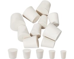 Allecto plus - Set van 10 Grote Witte Rubberen Stoppers voor Zout- en Peperstrooiers - Siliconen Eindkappen in 5 Maten - Industriële Gat Plugs - Geschikt voor Maten 21mm tot 34mm