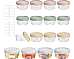 Allecto plus - Set van 16 Herbruikbare Plastic Vershoudbakjes 300ml - Ideaal voor Meal Prep, Diepvries en Koelkast