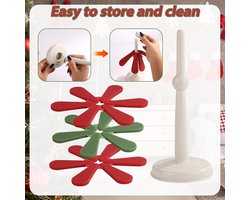 Allecto Plus - Set van 3 Warmtebestendige Onderzetters in Kerst Stijl met 1 Standaard Onderzetter voor Pannen, Potten, Kommen, Bekers en Borden