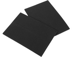 Allecto plus - Set van 4 zwarte antislip rubberen voetjes voor meubelbescherming met zelfklevend - meubelbeschermers voor kasten, huishoudelijke apparaten, elektronica, fotolijsten en meubelladen