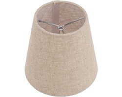 Allecto plus - Set van 6 Kleine Lampenkappen om aan een Kandelaarlamp te Bevestigen. Stem deze Linnen Stoffen Lampenkappen af op uw Tafellamp, Kroonluchter of Wandlamp.