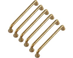 Allecto Plus - Set van 6 retro keukenmeubelhandvatten in antiek design met 96mm middelafstand