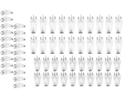 Allecto plus - Set van 60 stuks fotohaken voor harde wanddecoratie - Ophanghaken voor foto's - Naadloze haken geschikt voor gipsplaten en betonnen muren