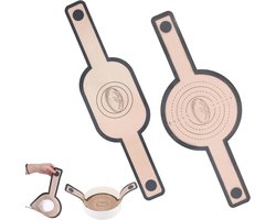 Allecto Plus - Siliconen bakmat voor Dutch Oven - Herbruikbare bakmat voor brood - Bakonderlegger met lange handgrepen - Broodmat voor oven - Deegmat - Bakaccessoires voor deeg, macarons, koekjes