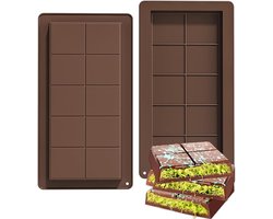Allecto Plus - Siliconen Chocoladevormen met Extra Diepe Holtes - Set van 2 - Voor het maken van Chocolaatjes - Flexibele Chocoladevormen voor Snoepjes en Bonbons
