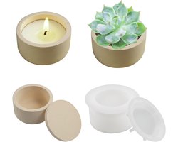 Allecto plus - Siliconen kaarshouder gietvorm voor beton en gips - Doe-het-zelf kaarsen vaas bloempot - Rond formaat met 3 zoekwoorden - 84 characters