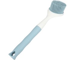 Allecto Plus - Siliconen Keuken Borstel voor Afwassen en Exfoliatie - Schuim Borstel, Pan Schoonmaakborstel, Spons & Meer - Blauw - Geschikt voor Koekenpannen & Afwas - Duurzaam Materiaal