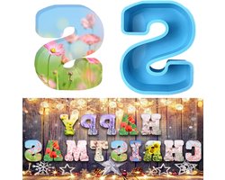 Allecto Plus - Siliconen Mallen Grote Brief 3D Alfabet Hars DIY Casting Letter Chocolade Bakvormen - 155 cm - Verjaardag Bruiloft Kerst