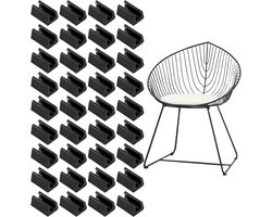 Allecto Plus - Stoelpootbeschermers voor meubelbuizen - Set van 36 - Antislip klemmen - Voorkom krassen op vloeren