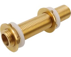 Allecto Plus - Tankdoorvoer G1/2 messing regenton doorvoer - Duurzaam en hoogwaardig - Geschikt voor kranen, regentonnen en watertanks