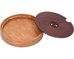 Allecto plus - Theeblad voor Theepot - Chinees Bamboe Dienblad met Afvoerdeksel en Accessoires voor Theeceremonie in de Keuken