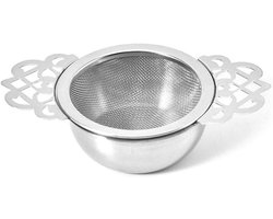 Allecto Plus - Theezeefjes voor losse thee, roestvrijstalen fijnmazige filters, dubbele handgrepen, thee-ei voor theepot, mok, beker - 142 x 50 x 44 cm - Theekoffiefilters - Theezeefmand.