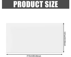 Allecto Plus - Transparante Tafelfolie 213 x 137 cm - Waterdicht PVC - Afwasbaar en Vetdicht - Tafelbescherming met Schuine Rand - Doorzichtig Tafelkleed voor Eettafel met zoekwoorden: tafelbescherming, afwasbaar.
