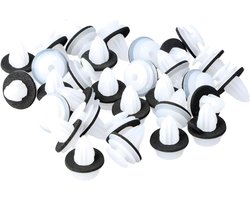 Allecto Plus - Universele Autodeurklemmen - 100 stuks - Auto Montage Clips - Auto Trim Houder Clips - Auto Body Bevestiger - Klinknagel - Auto Interieur Paneel Clips - Schuim Pads - Bumper - Spatbord Clips