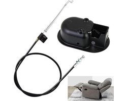Allecto Plus - Universele Fauteuil Onderdelen Recliner Handvat Aluminium Vervangende Hendel - 120° Draaibaar - Zwart metaal Finish. Suitable voor Grote Merken fauteuils.