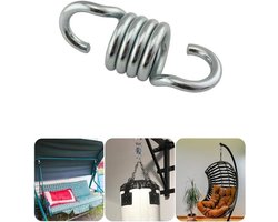 Allecto Plus - Verlenging voor Hangmat met Geharde Gegalvaniseerd Stalen Veer - Heavy Duty Veren voor Schommelstoelen - Draagvermogen 500 kg - Tuin Accessoire met Zandzak - Sterk en Duurzaam - Optimaal Comfort met deze Veerset