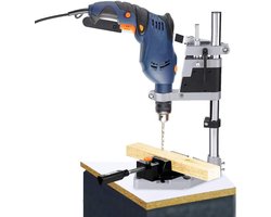 Allecto plus - Verstelbare boorstand voor boormachine, boorstandaard met verstelbare tafel en vicehouder - DIY projecten - 43/38 mm boorkopcompatibiliteit.
