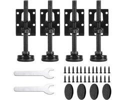 Allecto Plus - Verstelbare Poten voor Meubels - Set van 4 - M10 - Meubelnivelleringspoten - Stelvoeten - Werkbank - Tafel - Kast - Kledingkast