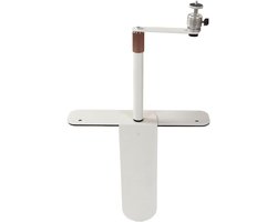 Allecto plus - Verstelbare Projectormontagehouder met 360° Rotatie en 1/4 Inch Schroefdraad - Wit - Voor Op de Slaapbank - 24-40CM Instelbare Hoek