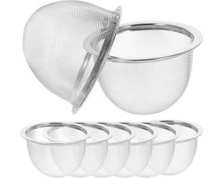 Allecto plus - Vervanging Theepot-ei voor Theepotjes - Roestvrijstalen Zeef voor Thee - Theepotzeef voor Theemachine - Koffiepot Zeef met Handvat