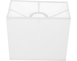 Allecto plus - Vierkante stoffen lampenkap van rustiek linnen voor kroonluchters en staande lampen (19 x 16 x 18 cm)