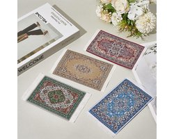 Allecto plus - Vintage Tapijt Onderzetters Set van 4 - Oosters Design - Salontafel & Bureau Accessoires
