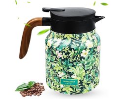 Allecto plus - Vintage Thee Thermoskan 1000 ml met Thee-ei en Roestvrijstalen Karaf voor Thuisgebruik